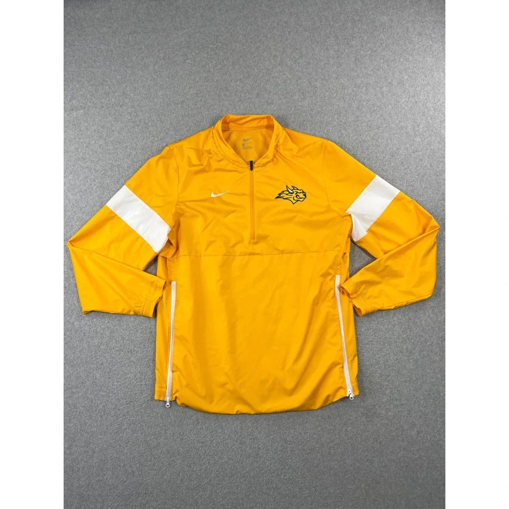 Webster University Gorlock Pullover Jacket Mens M Yellow 1/4 Zip Nike Dri Fit